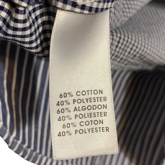 Worth Striped Checkered Block Long Sleeve Button Down Shirt Size X-Large - Picture 4 of 8